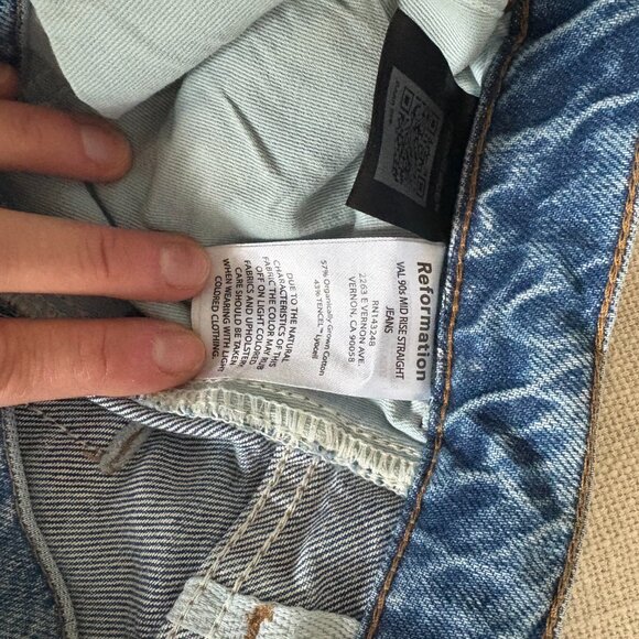 Reformation Val 90s Mid Rise Straight Leg Jeans - Picture 6 of 6